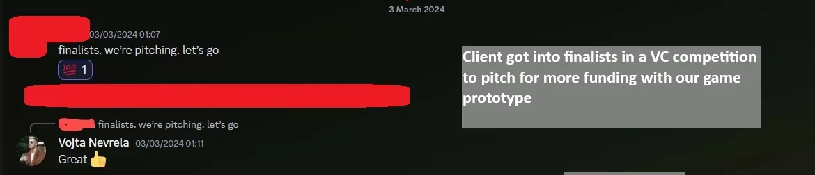 Client testimonial about GameReady's services